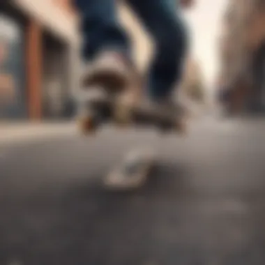 Skateboarder executing a smooth grind with grind stoppers