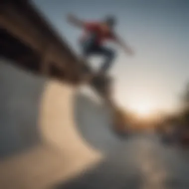 Skateboarder mid-air performing an indy grab trick on the quarter pipe