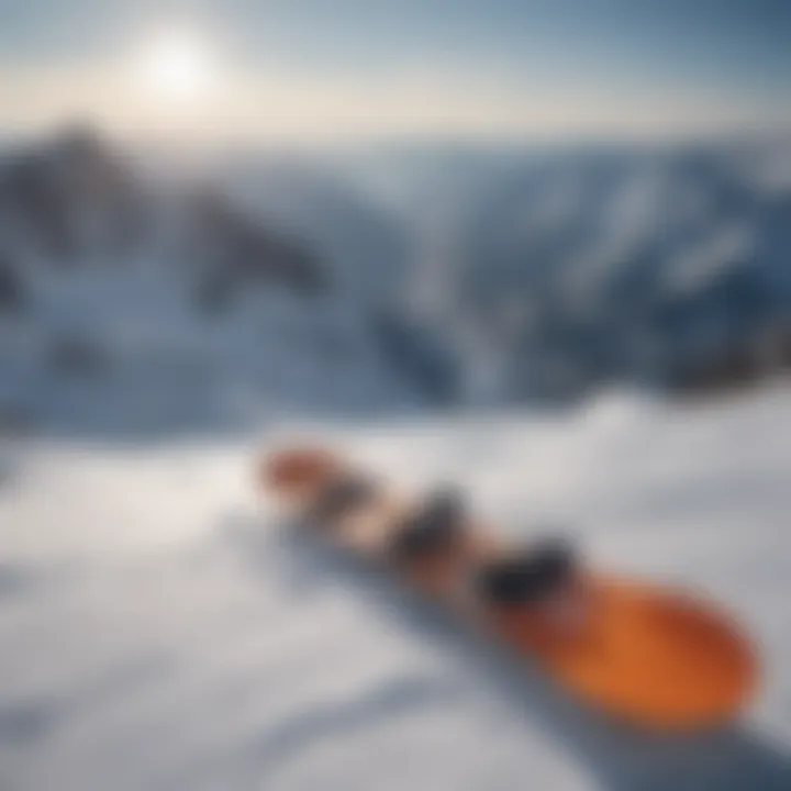 Scenic view of a snow-covered mountain from the top of a slope