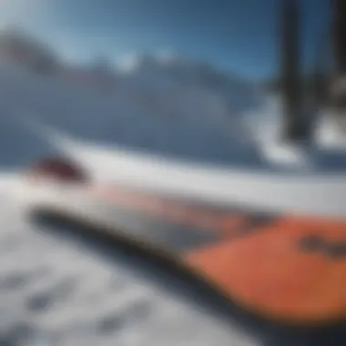 Artistic Snowboard Design Snowboard design with geometric patterns