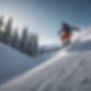 Thrilling Snowboarding Experience Snowboard on Fresh Powder