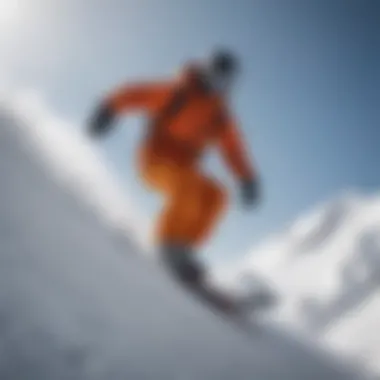 Snowboarder executing a precise turn on a steep slope