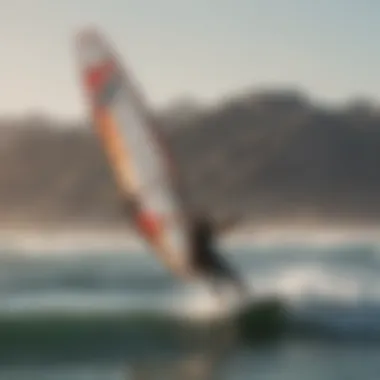 Spectacular view of kite surfing community at Long Beach