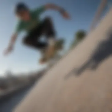 Velocity and Grace: Conquering the Ramp Skateboarder Riding the Ramp with Speed and Grace