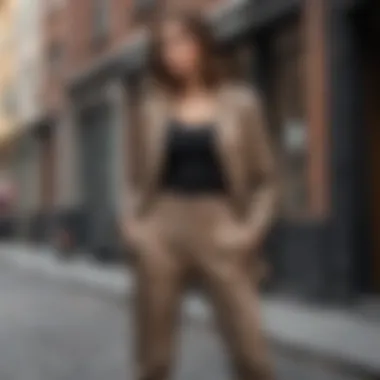 Street-Chic Ensemble Street-Chic Ensemble Featuring Tan Plaid Pants