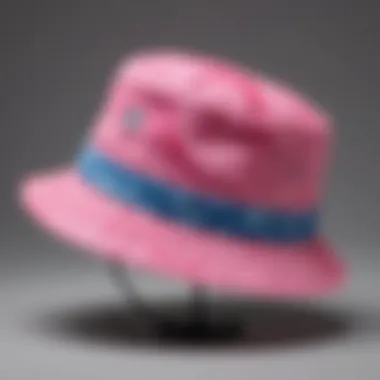 Stylish pink tie-dye bucket hat paired with modern accessories