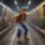 Abstract Artistic Representation of Subway Surfers Characters