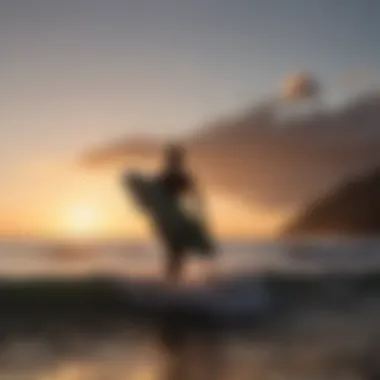 Sunset Silhouette of Surfer Sunset Silhouette of Surfer at El Salvador Surf Hostel