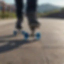 Detailed view of Sure Grip outdoor boardwalk skates showcasing their sleek design and durable materials.