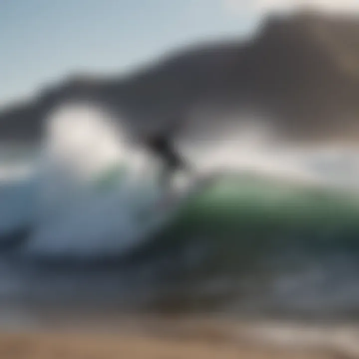 Stunning waves crashing at a Cape Town beach