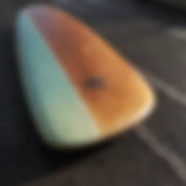 Finished surfboard with flawless sanding marks