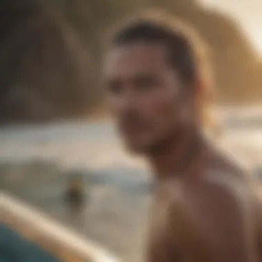 Local beach community gathering for a surf event