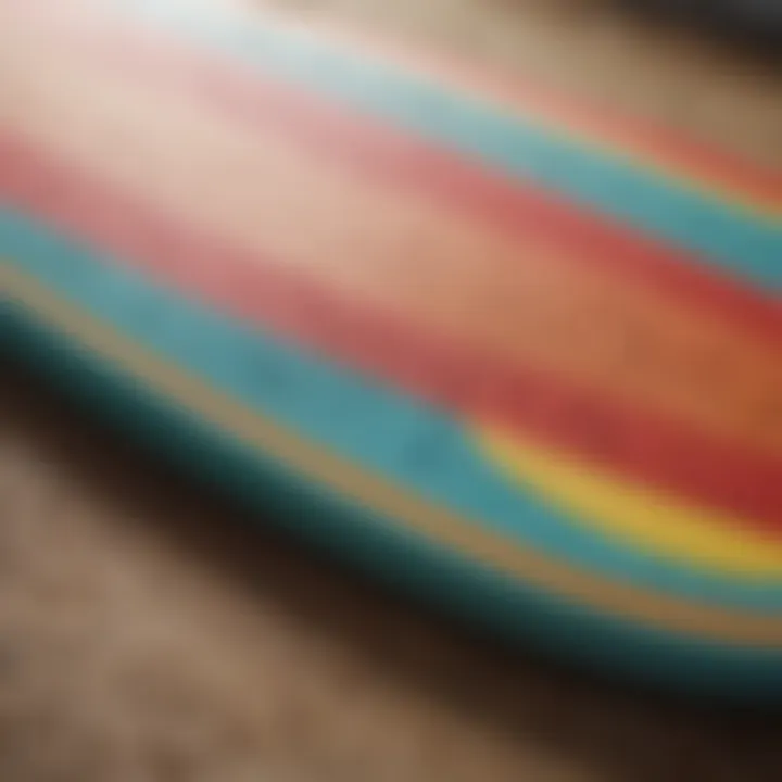 Surfboard sanding pad material close-up