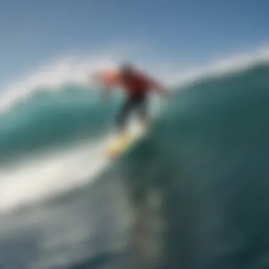 A surfer executing a flawless cutback maneuver on a wave