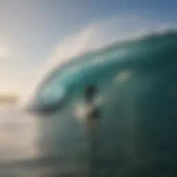 Surfer checking wave conditions