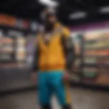 Vibrant Taco Bell clothing display showcasing unique apparel