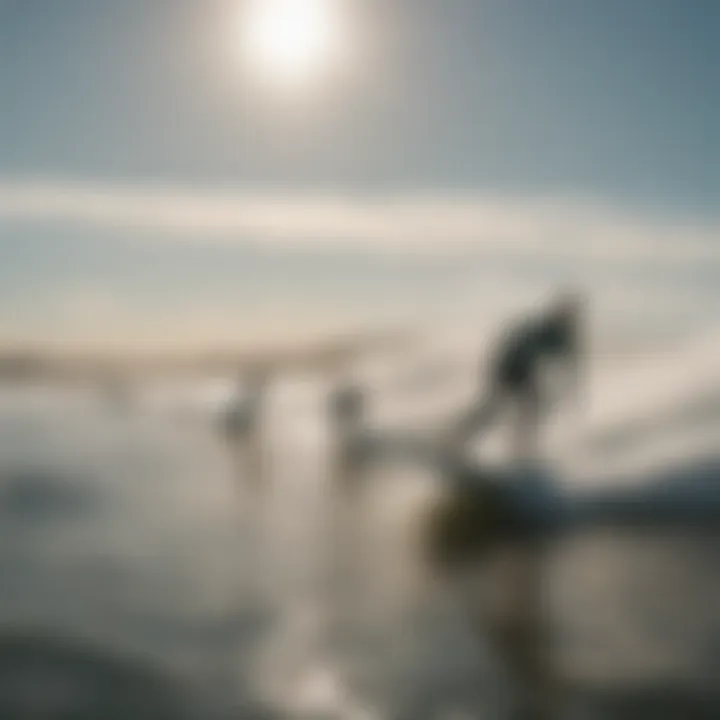 Group of jet surfers enjoying a sunny day