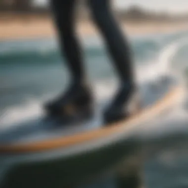 Close-up view of a high-tech jet surfboard
