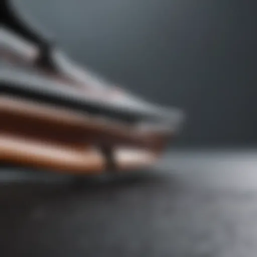 A close-up view of the advanced materials used in Solomon skate skis.