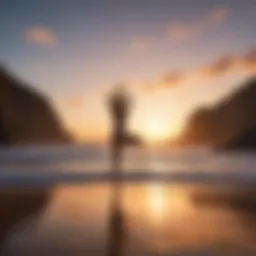 A serene beachside yoga session at sunrise