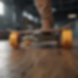 Close-up view of the Osprey skateboard deck showcasing its unique design.