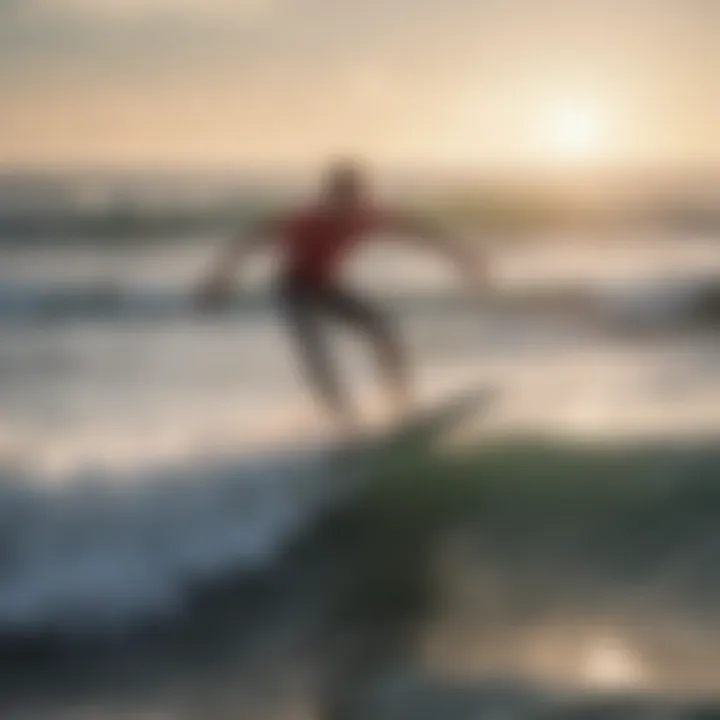 Surfer performing aerial trick in Ocean City MD
