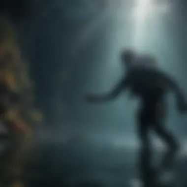 Aquatic Antics: Deep Dive Discoveries Fearless diver exploring the depths of the ocean