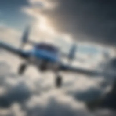 Aerial Acrobatics: Defying Gravity Thrill-seeker soaring through the clouds