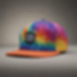 Vibrant tie-dye snapback hat with a mesmerizing swirl of colors