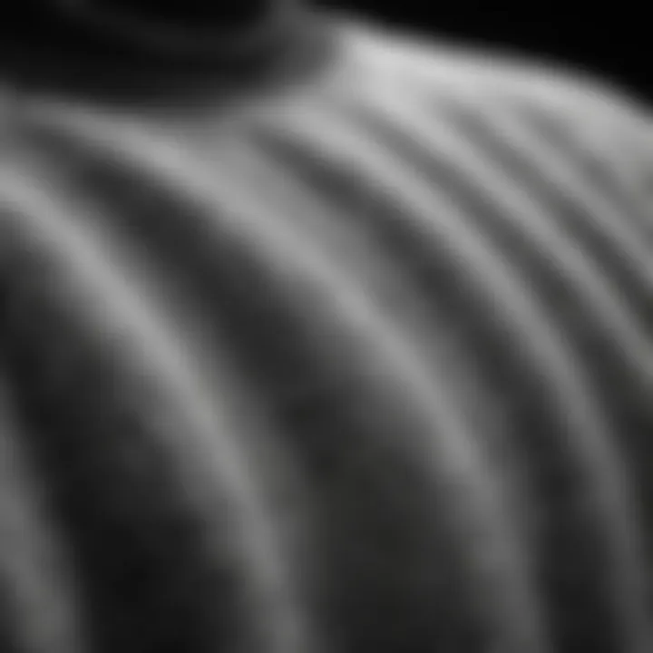 Close-up of black and white sweater texture