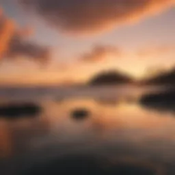 Breathtaking view of Tofino coastline during sunset
