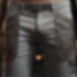 Tripp pants shorts with intricate metallic embellishments