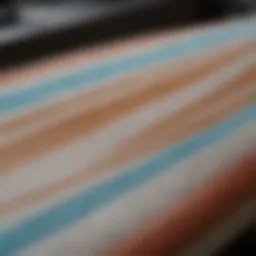 Close-up of Tuflite surfboard construction