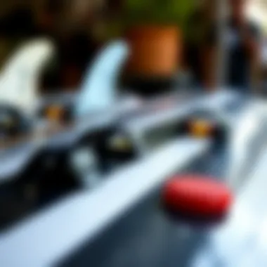 Diversity in Design: Types of Roof Straps for Surfboards Various types of surfboard roof straps displayed