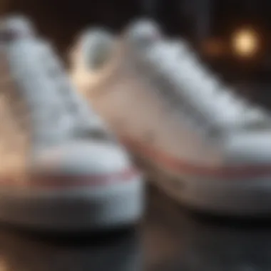 Unmatched Durability for Intense Activities Convers White Shoes Close-up of Durable Material