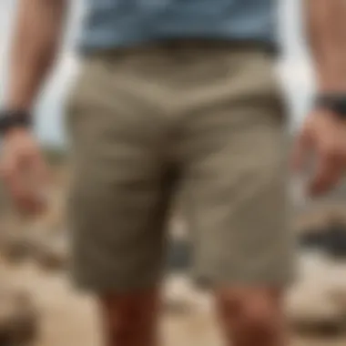 Khaki shorts for active lifestyle