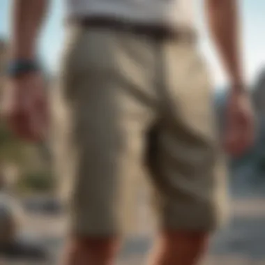 Comfort meets style in khaki shorts