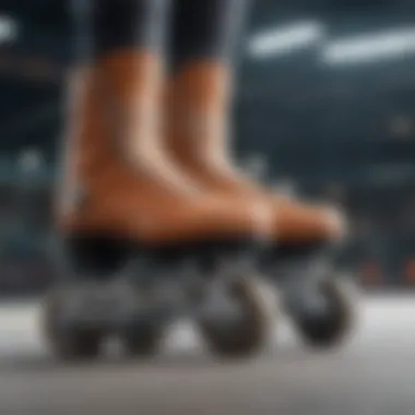 Innovative Blade Technology Illustration of advanced blade technology for hockey roller skates