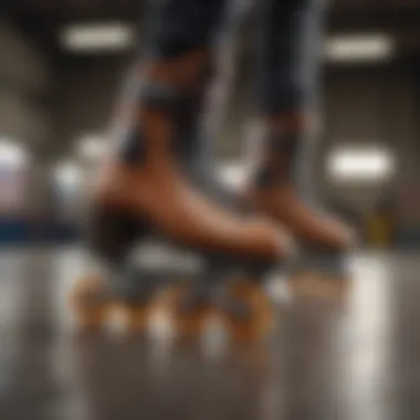 Cutting-Edge Material Composition Illustration highlighting high-performance materials used in roller skate construction