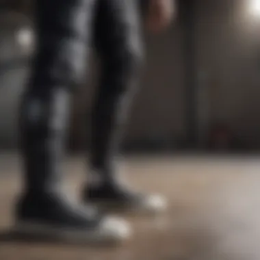 Functional Fashion Accents Black Converse shirt combined with durable knee pads