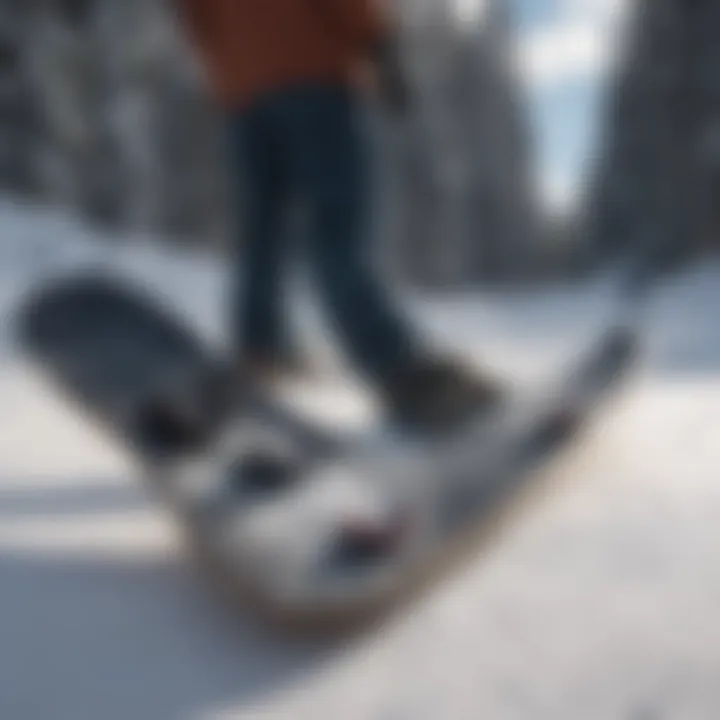 A side-by-side comparison of traditional and fish tail snowboard designs