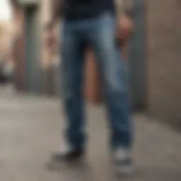 Levi's jeans worn by skateboarders in an urban setting