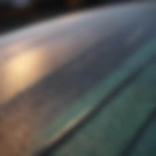 Close-up of a shortboard showcasing its sleek design