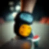 High-Performance Ankle Guard for Skateboarding Close-up of a high-performance ankle guard designed for skateboarders