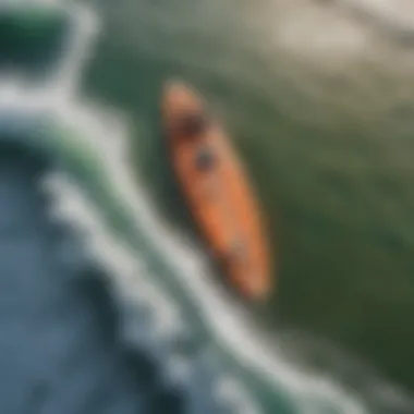 An aerial view showcasing the intricacies of wave zones