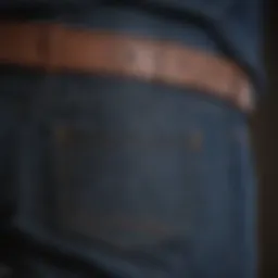Close-up of UnionBay denim fabric showcasing texture and durability