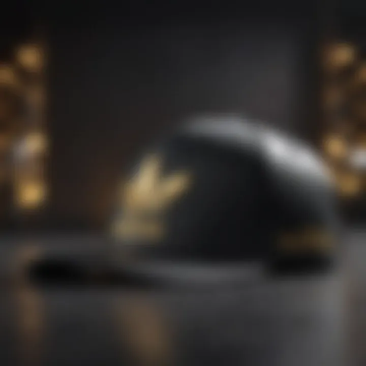 Trendy Black and Gold Adidas Cap