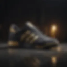 Elegant Black and Gold Adidas Sneakers