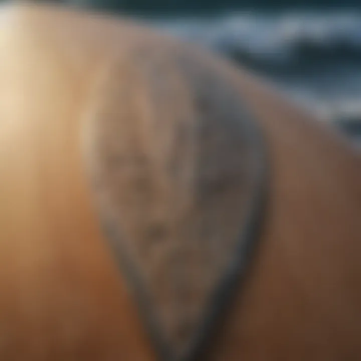 Surfboard with intricate design patterns