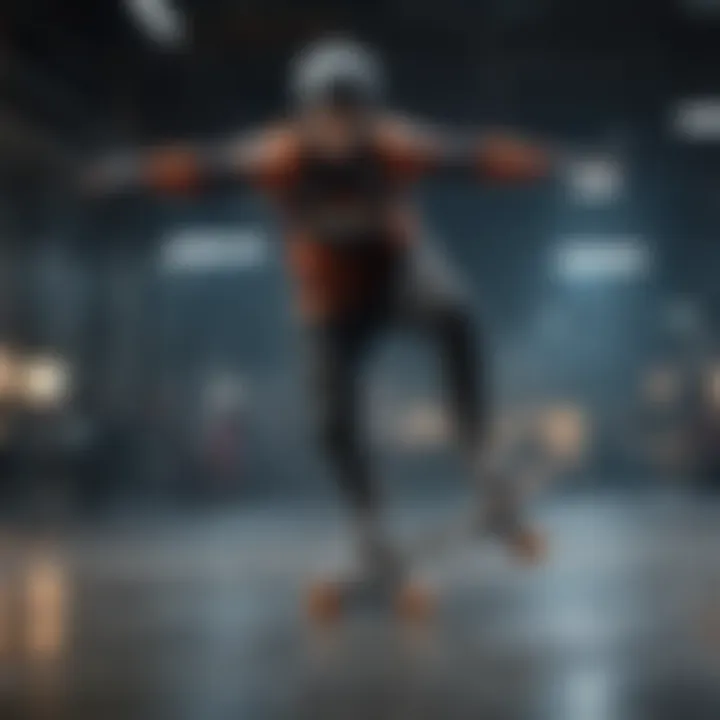 Rider demonstrating agility and performance with USD skates